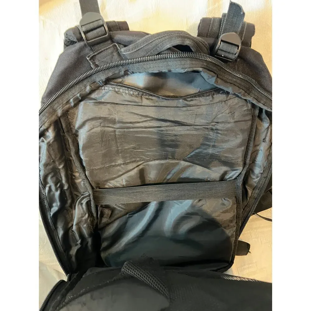 Generic Black Tactical Backpack w Pin
